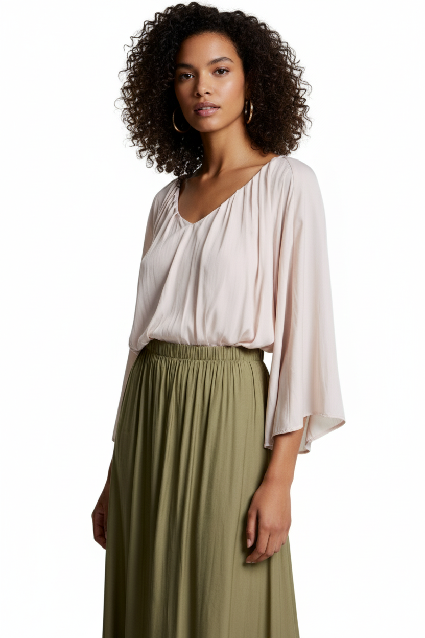 BSB Blouse With Flare Sleeves 3/4
