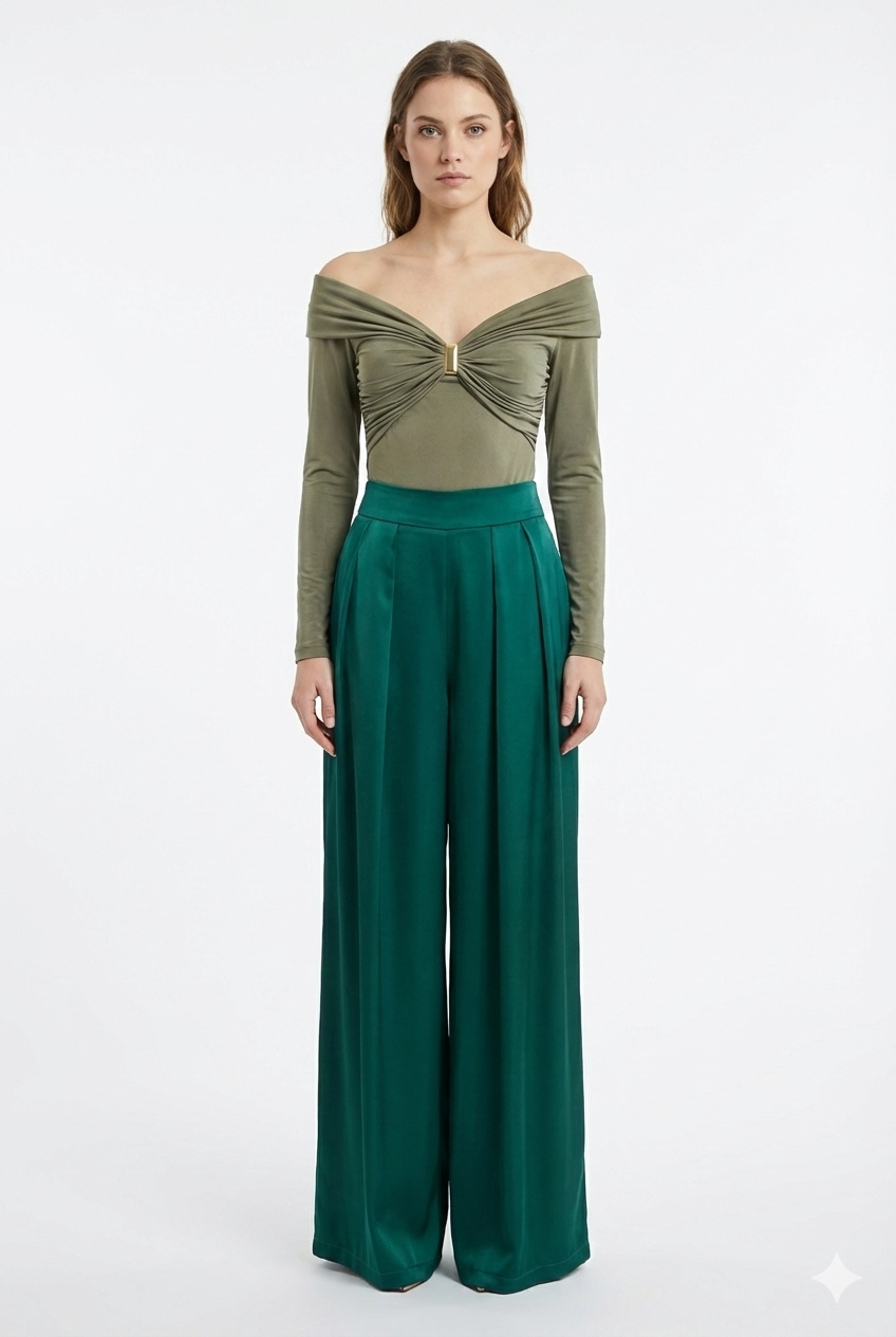 BSB Off-shoulders body with long sleeves