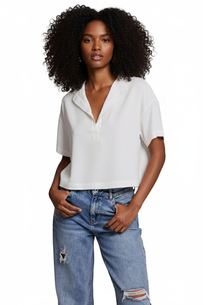 BSB Shortsleeve Blouse With Collar