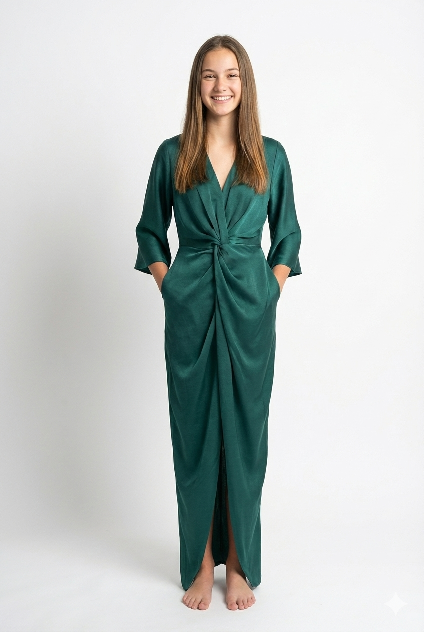 BSB Maxi dress wrap with knot design
