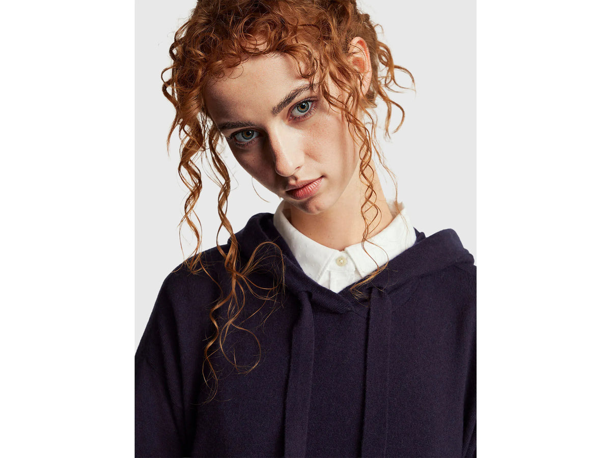 Benetton Cashmere Blend Hooded Sweater