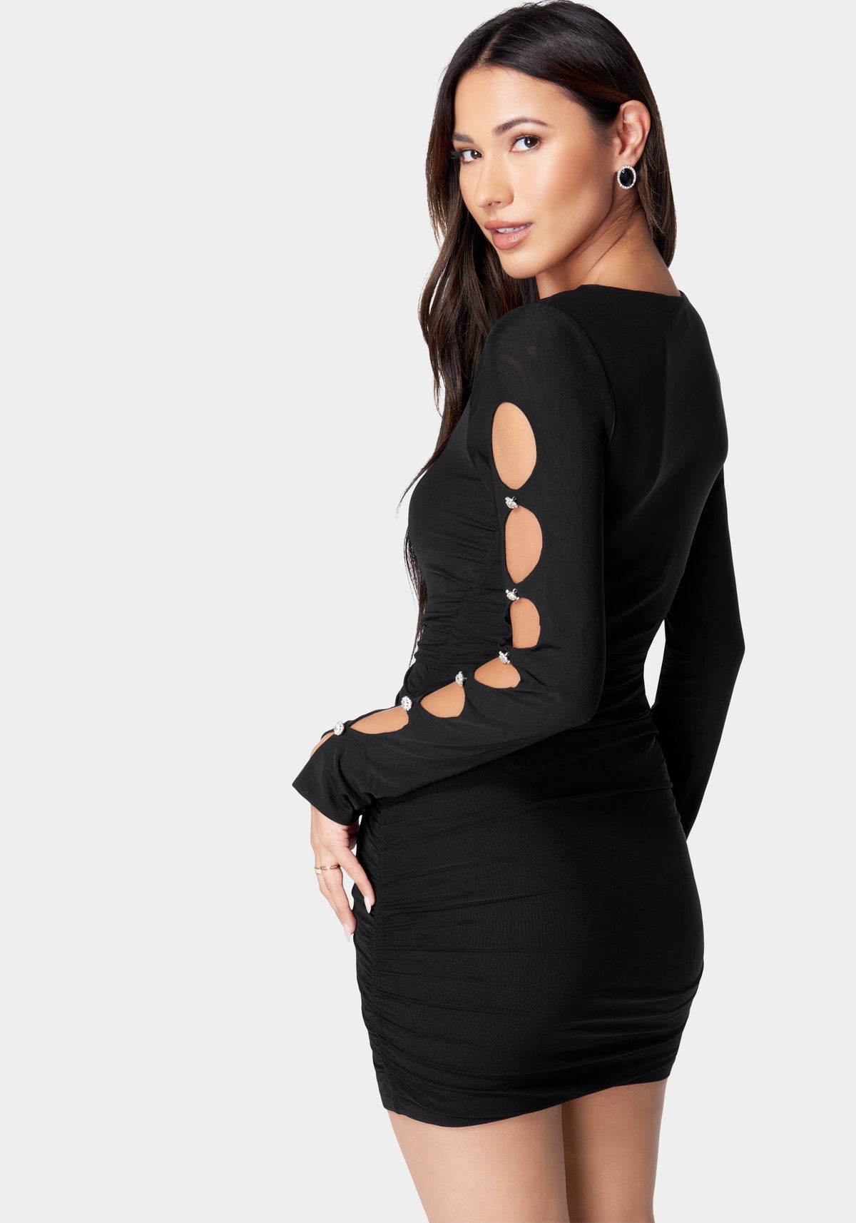 Jump Button Detail Mini Club Dress
