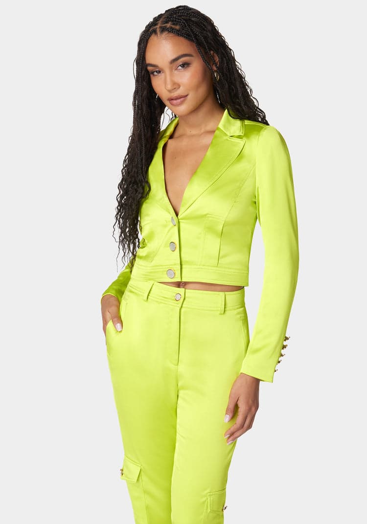 Bebe Tailored Satin Jacket