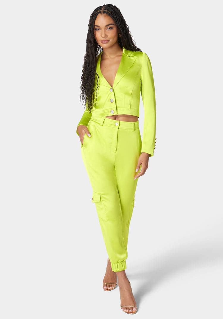 Bebe Tailored Satin Jacket