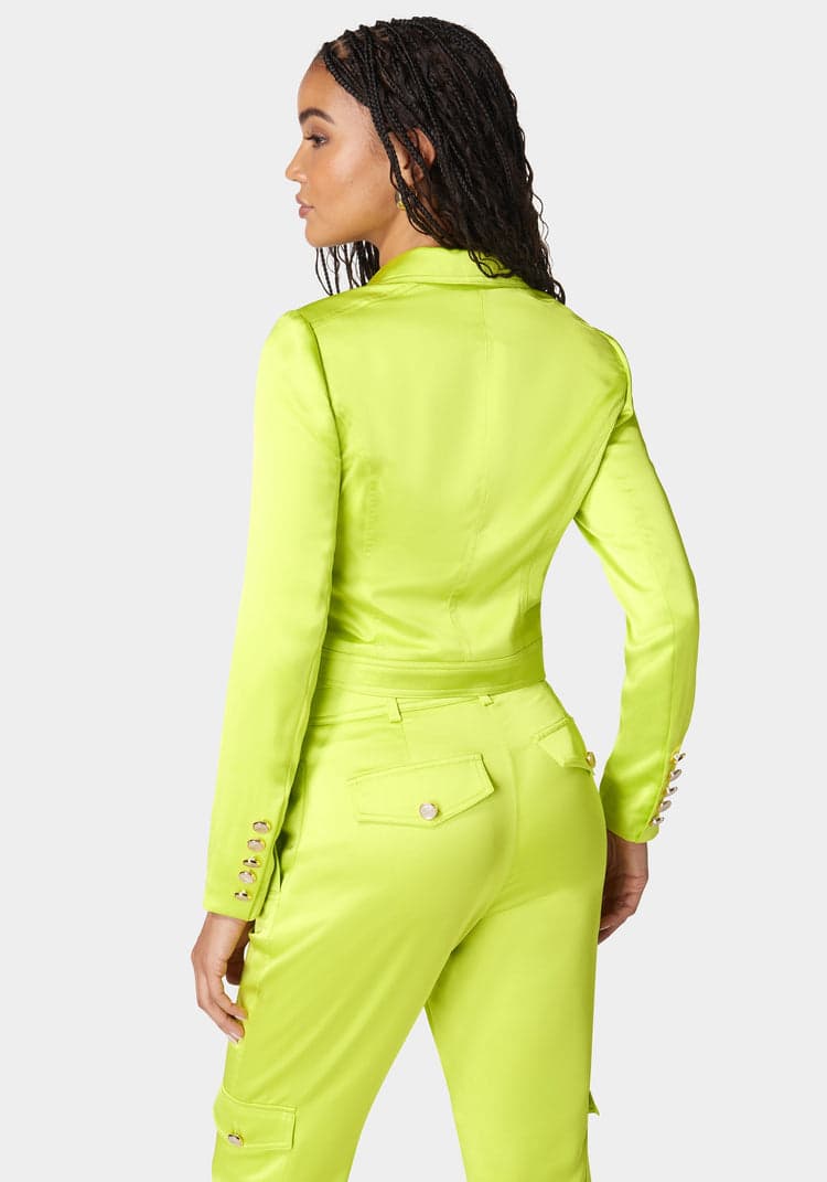 Bebe Tailored Satin Jacket