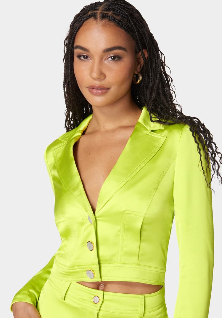 Bebe Tailored Satin Jacket