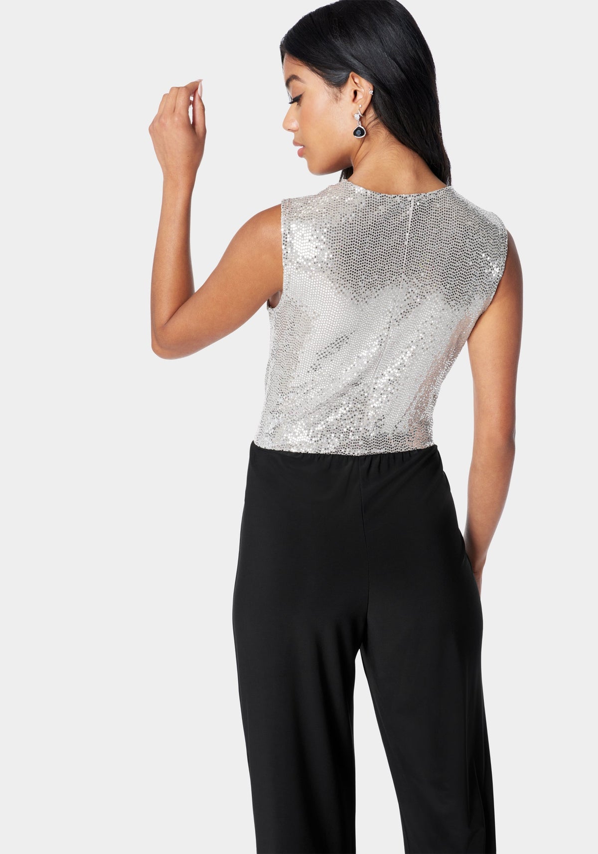 Jump Disco Dot Wrap Tie Jumpsuit