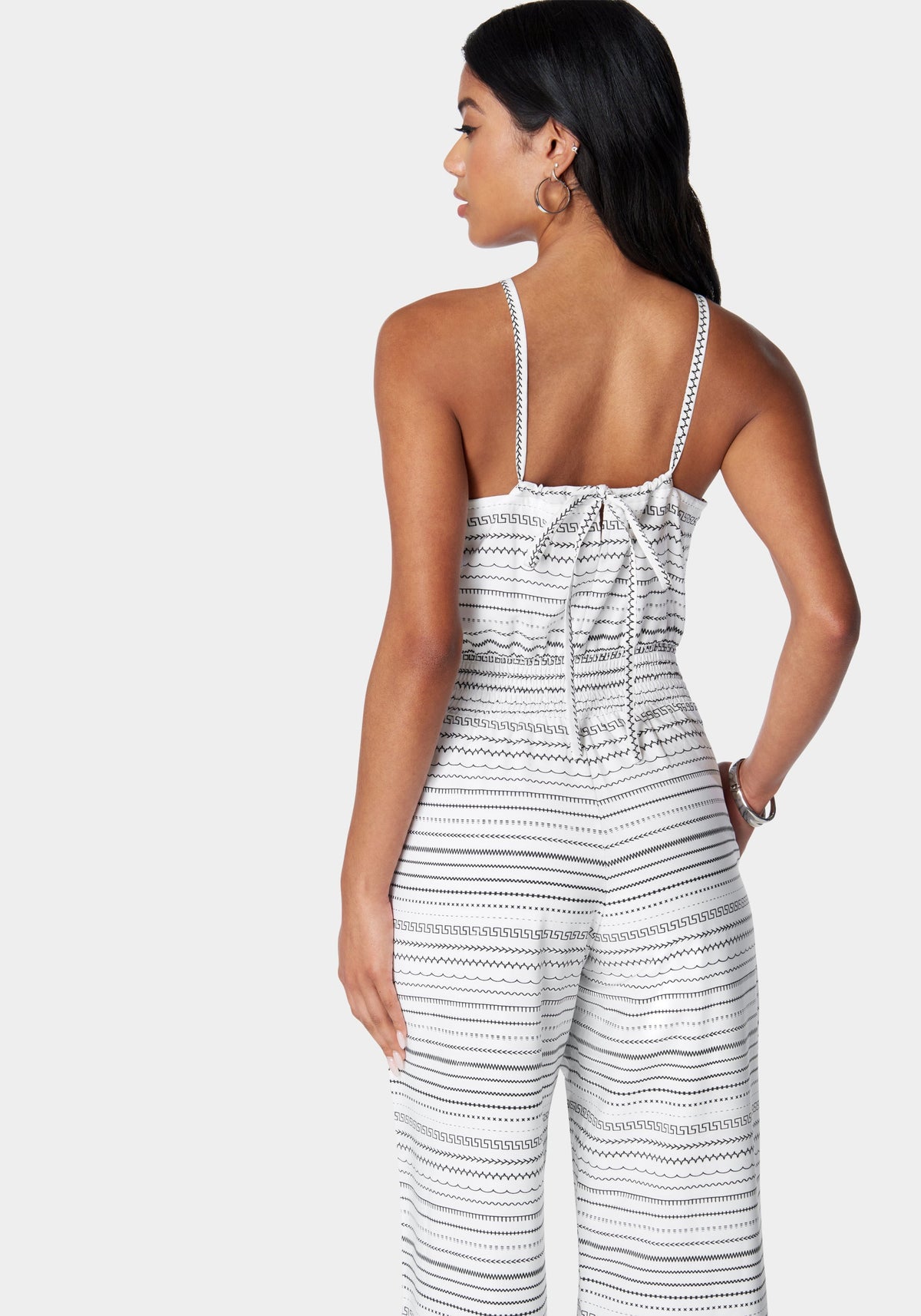Jump Smocked Waist Halter Jumpsuit