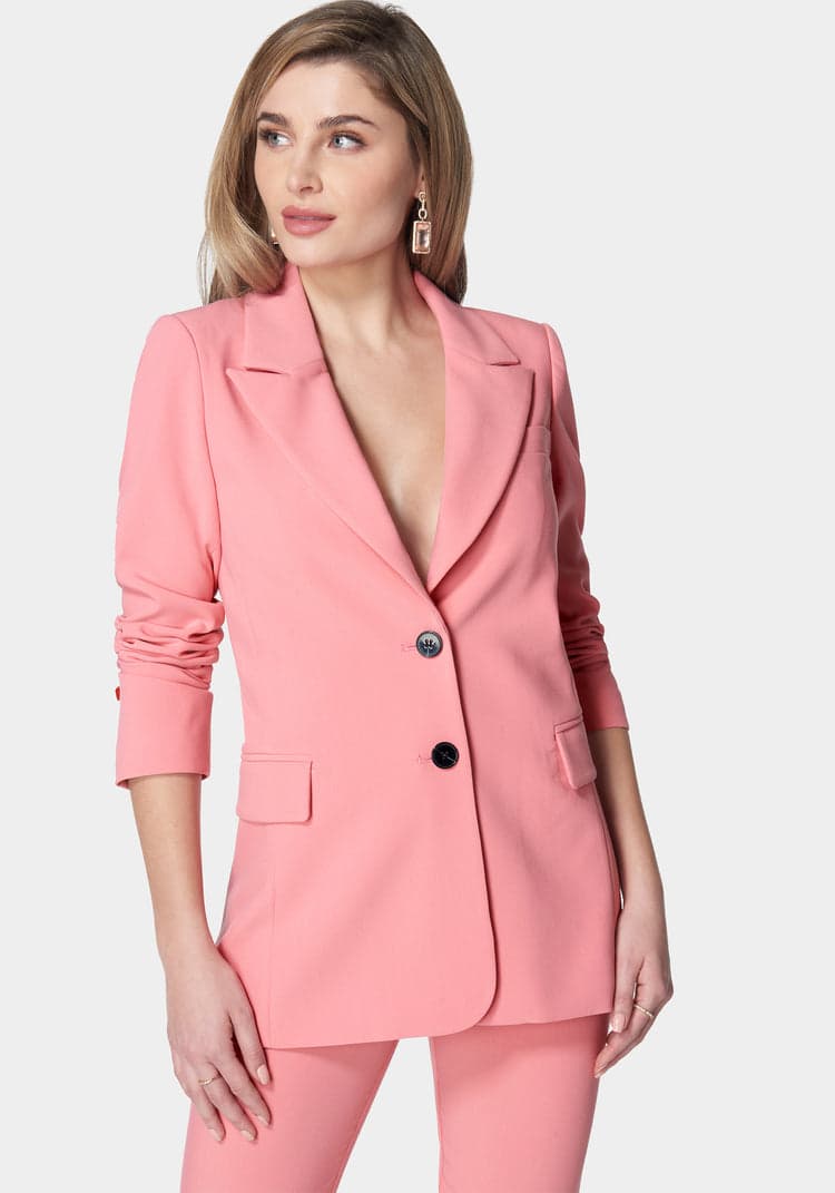 Bebe Woven Twill Boyfriend Jacket