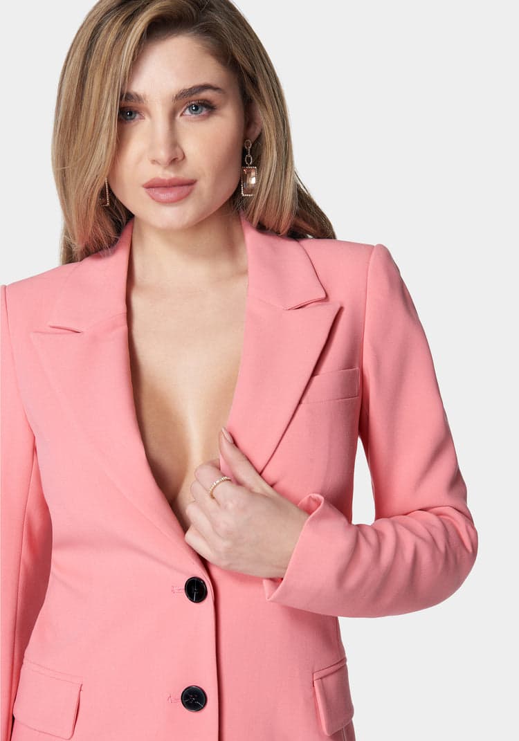 Bebe Woven Twill Boyfriend Jacket