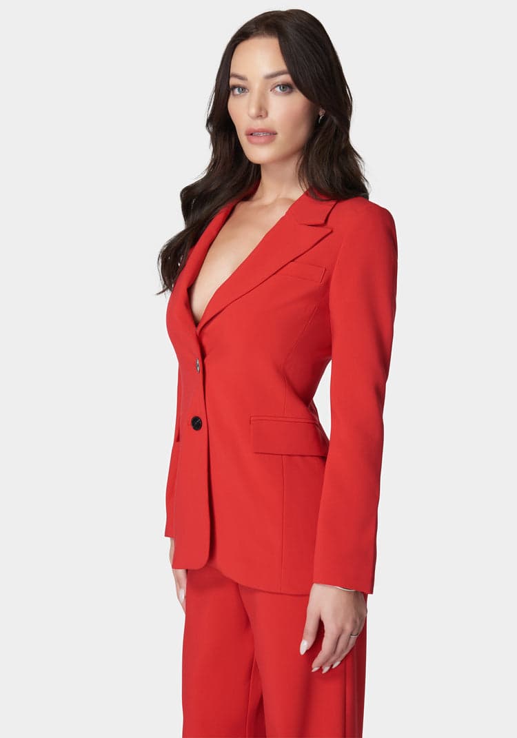Bebe Woven Twill Boyfriend Jacket