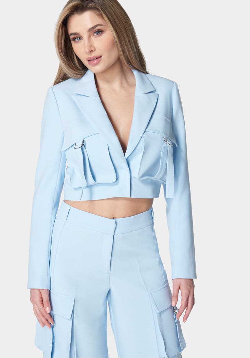 Bebe Cargo Pocket Tailored Jacket