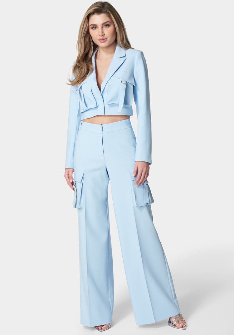 Bebe Cargo Pocket Tailored Jacket