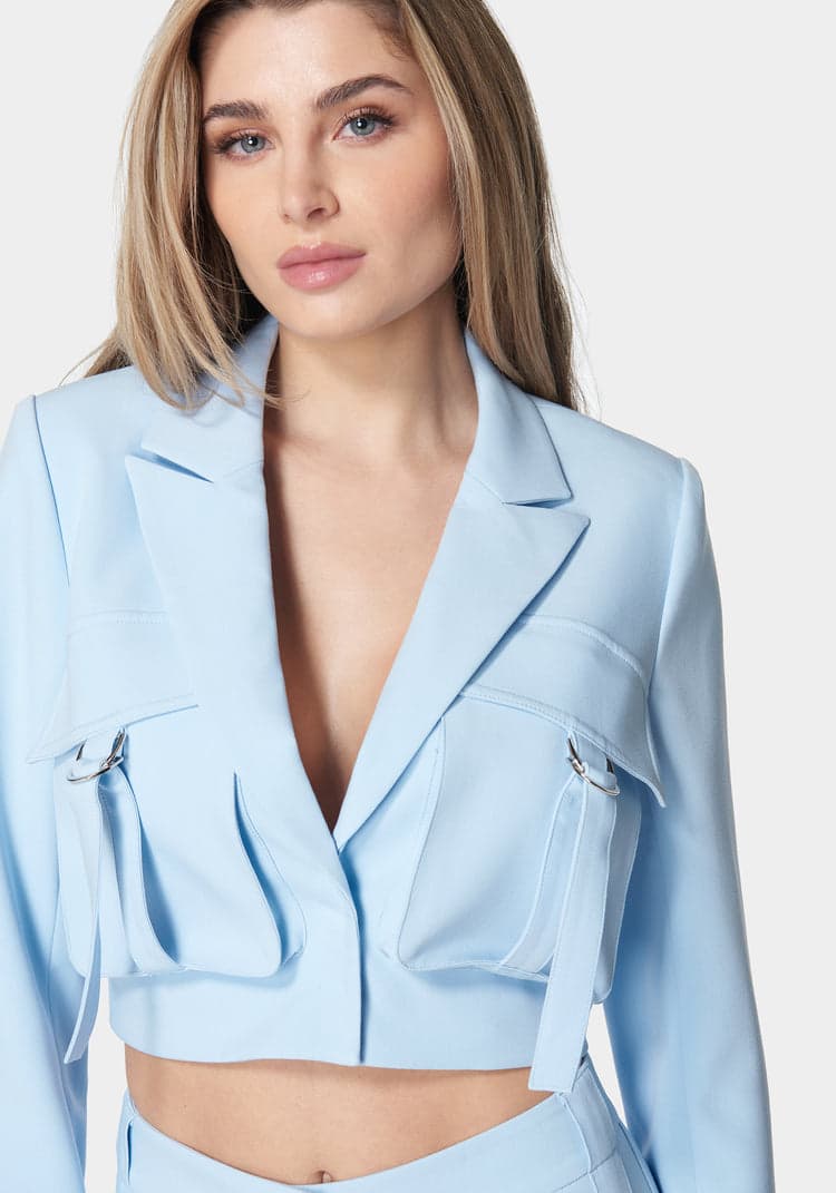Bebe Cargo Pocket Tailored Jacket