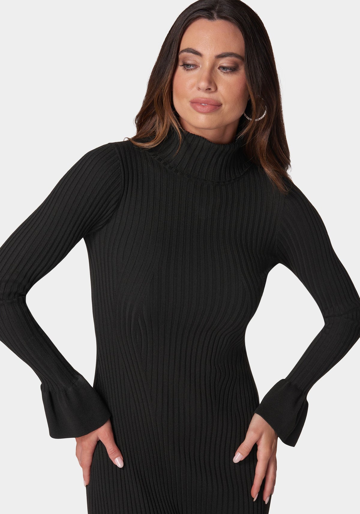 Jump Bell Sleeve Sweater Dress