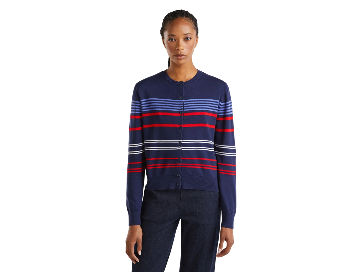 Benetton Striped Cardigan