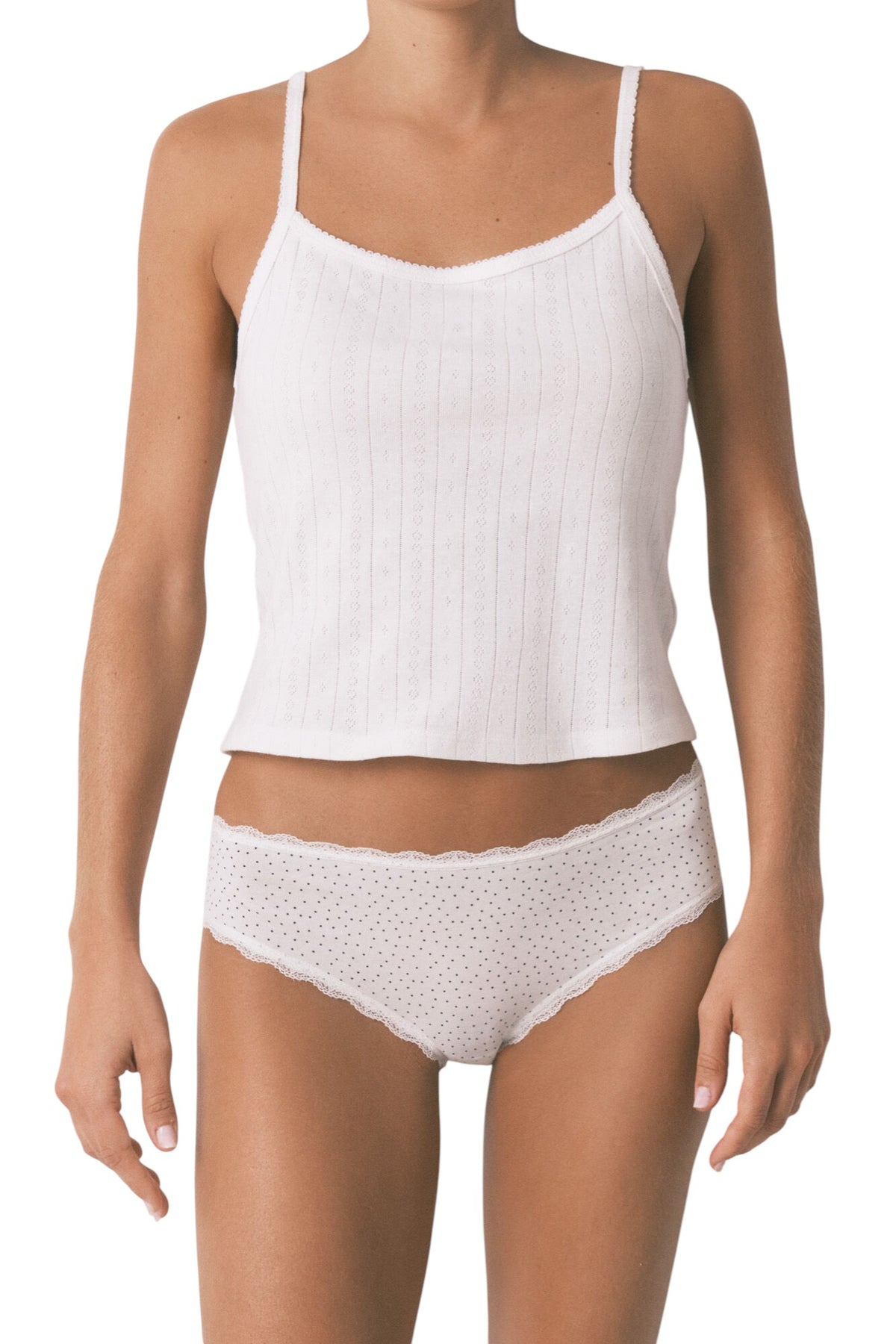 Women Secret cotton and plumetis classic wide panty