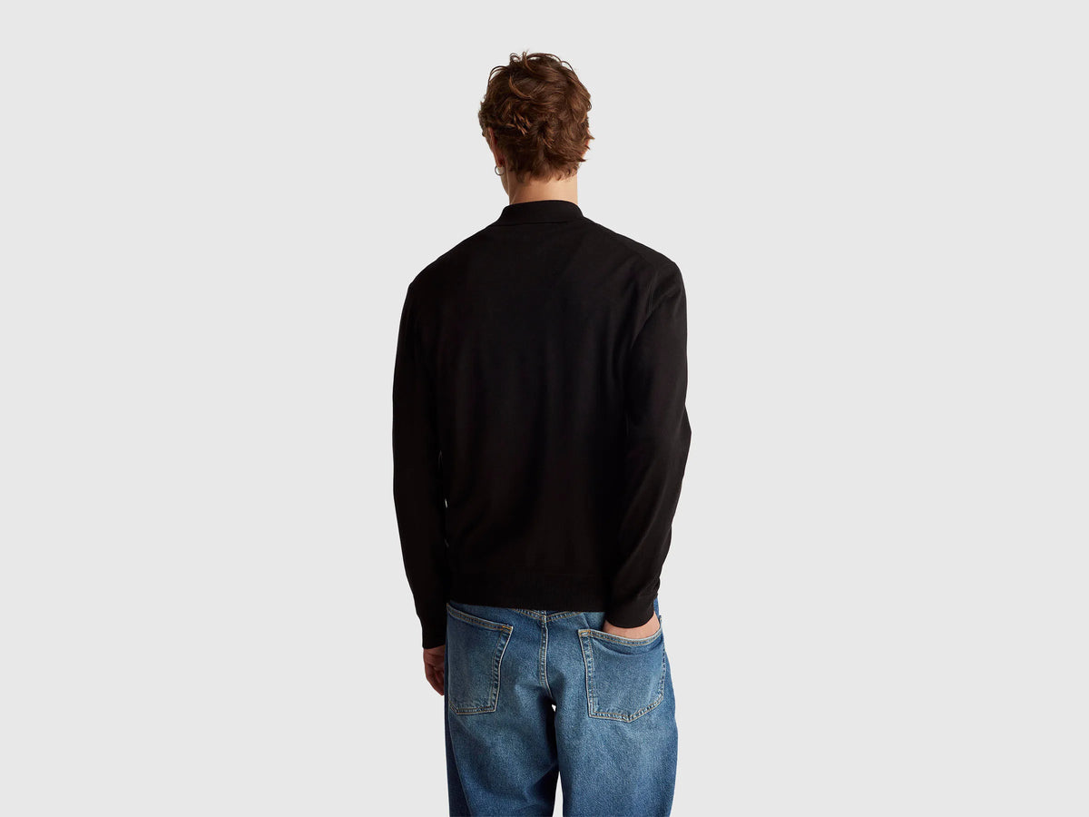 Benetton Viscose Blend Knit Polo