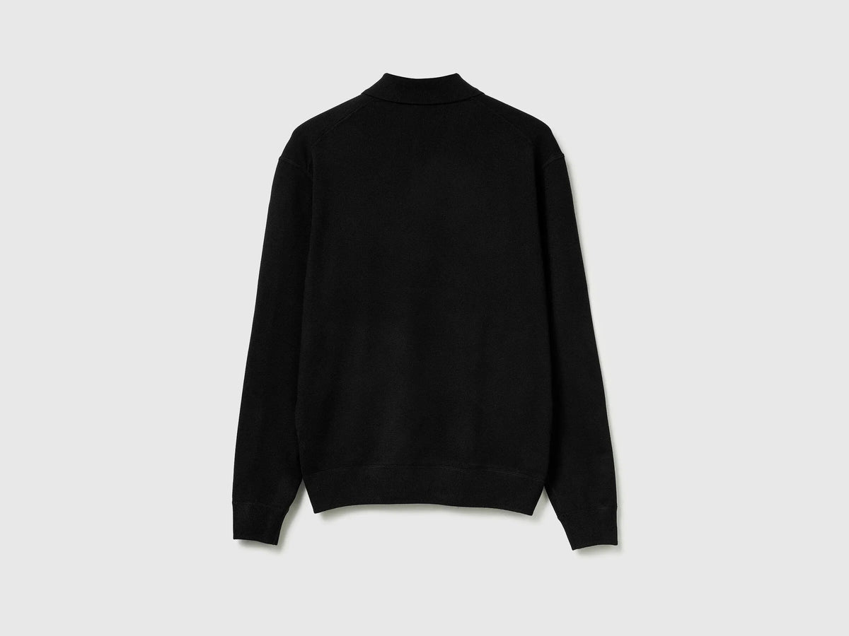 Benetton Viscose Blend Knit Polo