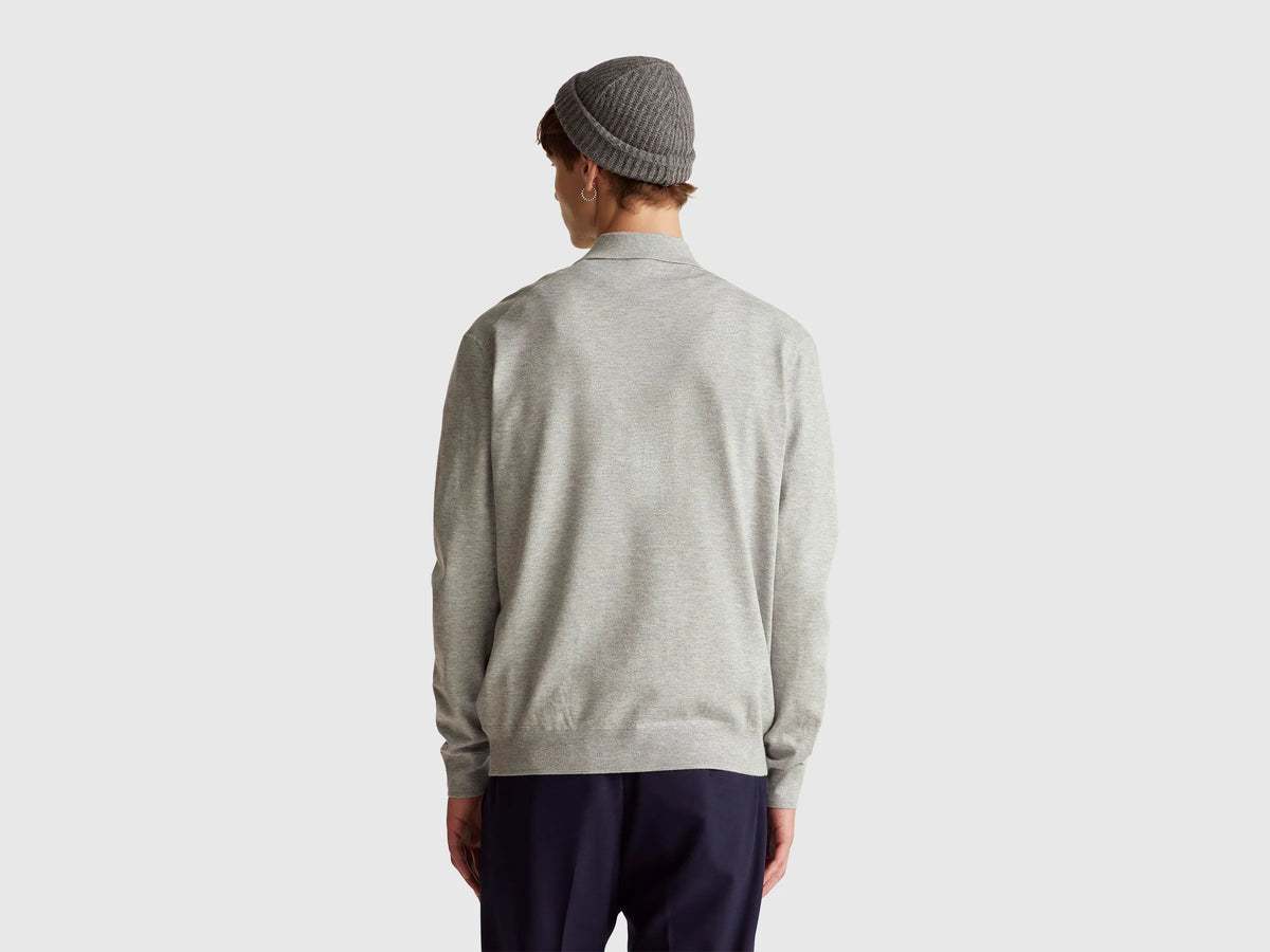 Benetton Viscose Blend Knit Polo