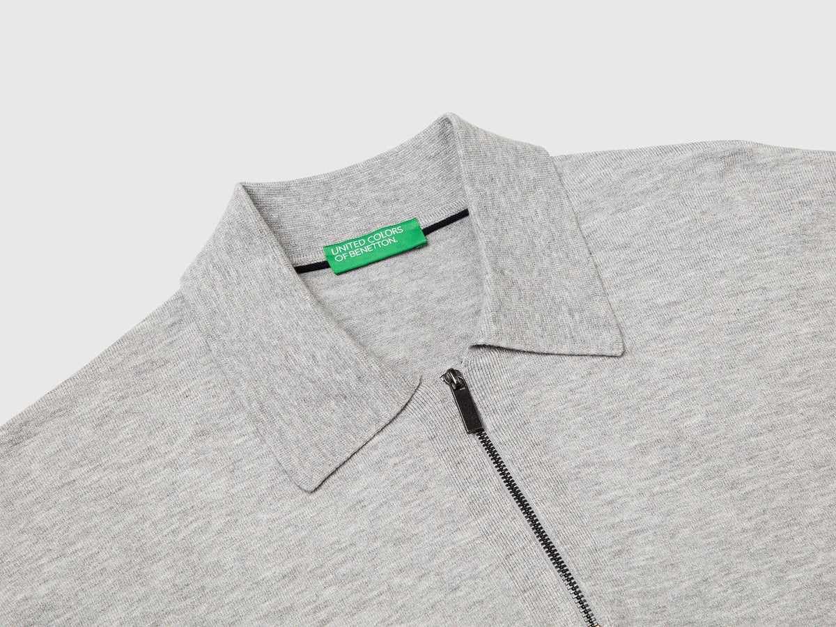 Benetton Viscose Blend Knit Polo