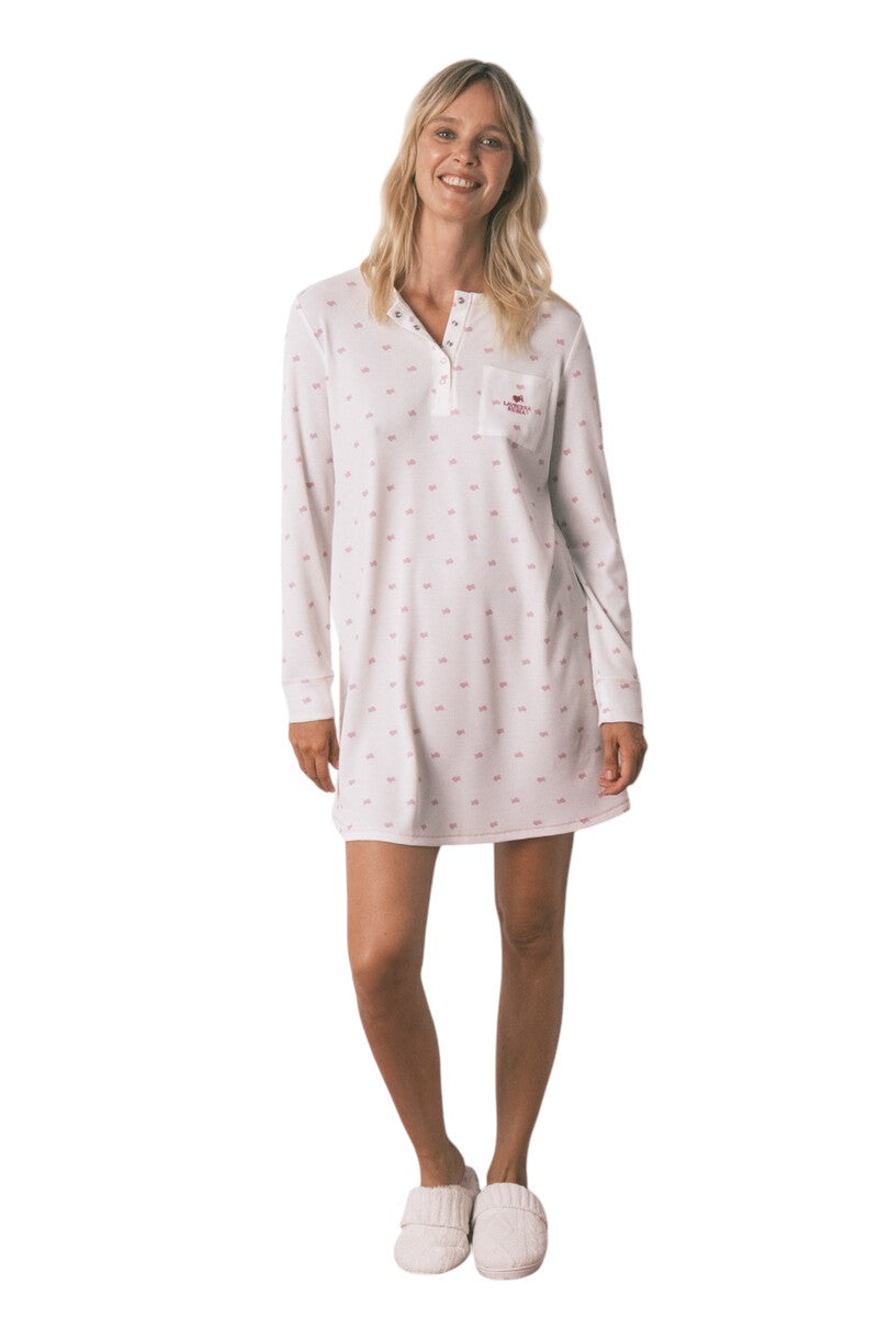 Women Secret La Vecina Rubia Waffle Knit Nightgown