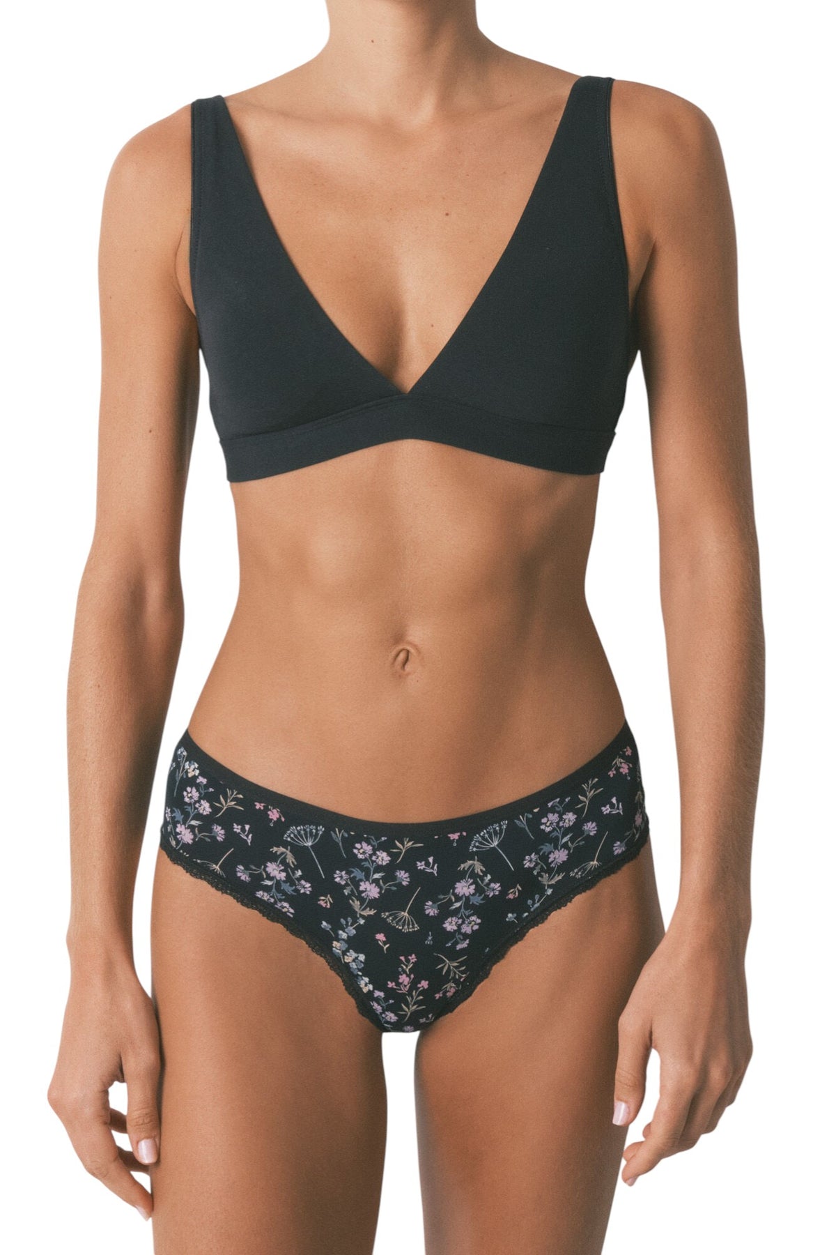 Women Secret wide floral print Brazilian panty