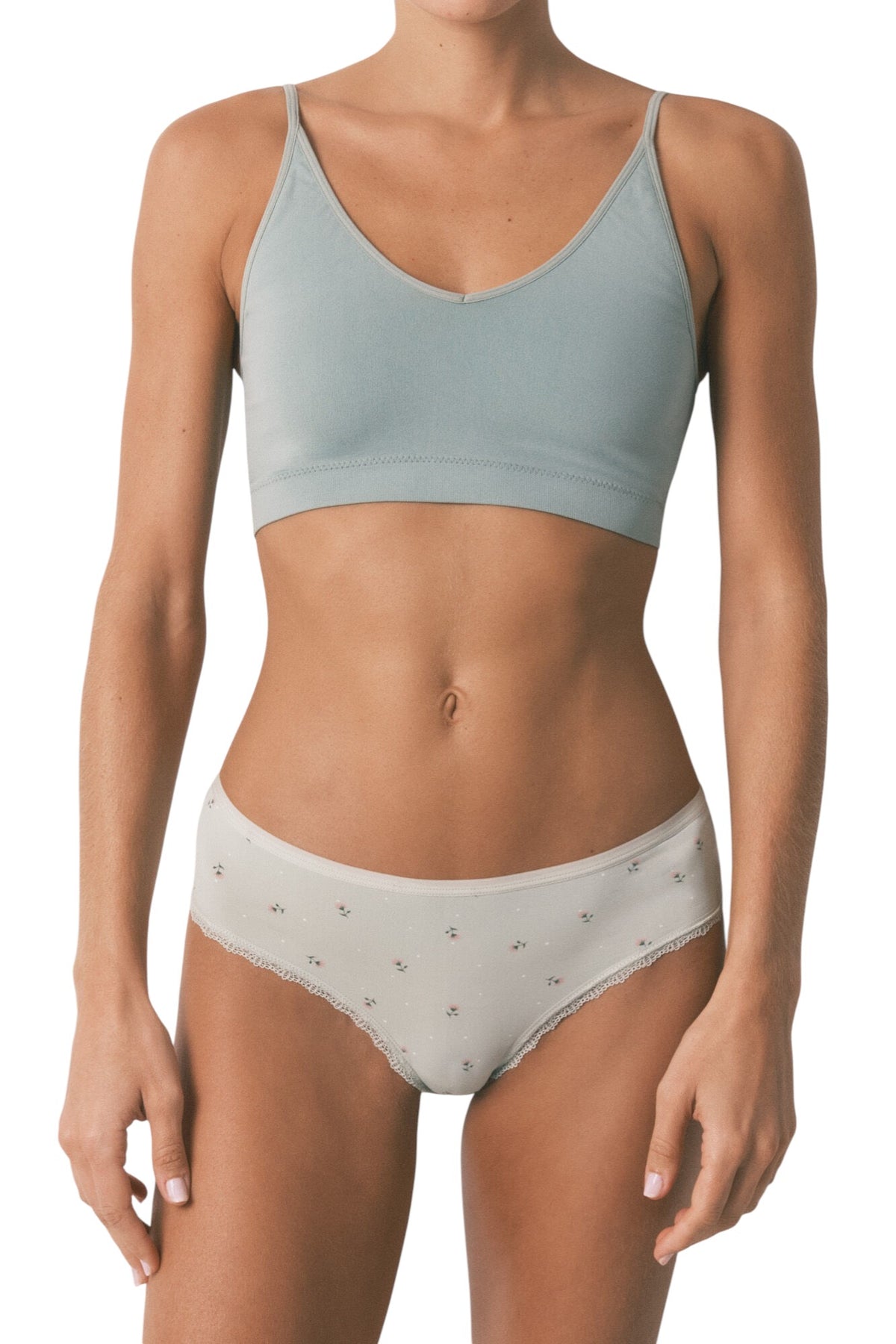 Women Secret wide-sided floral print Brazilian panty