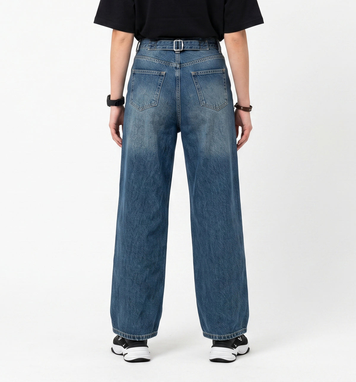 Women'S Blue Wide-Leg Jeans - Blue