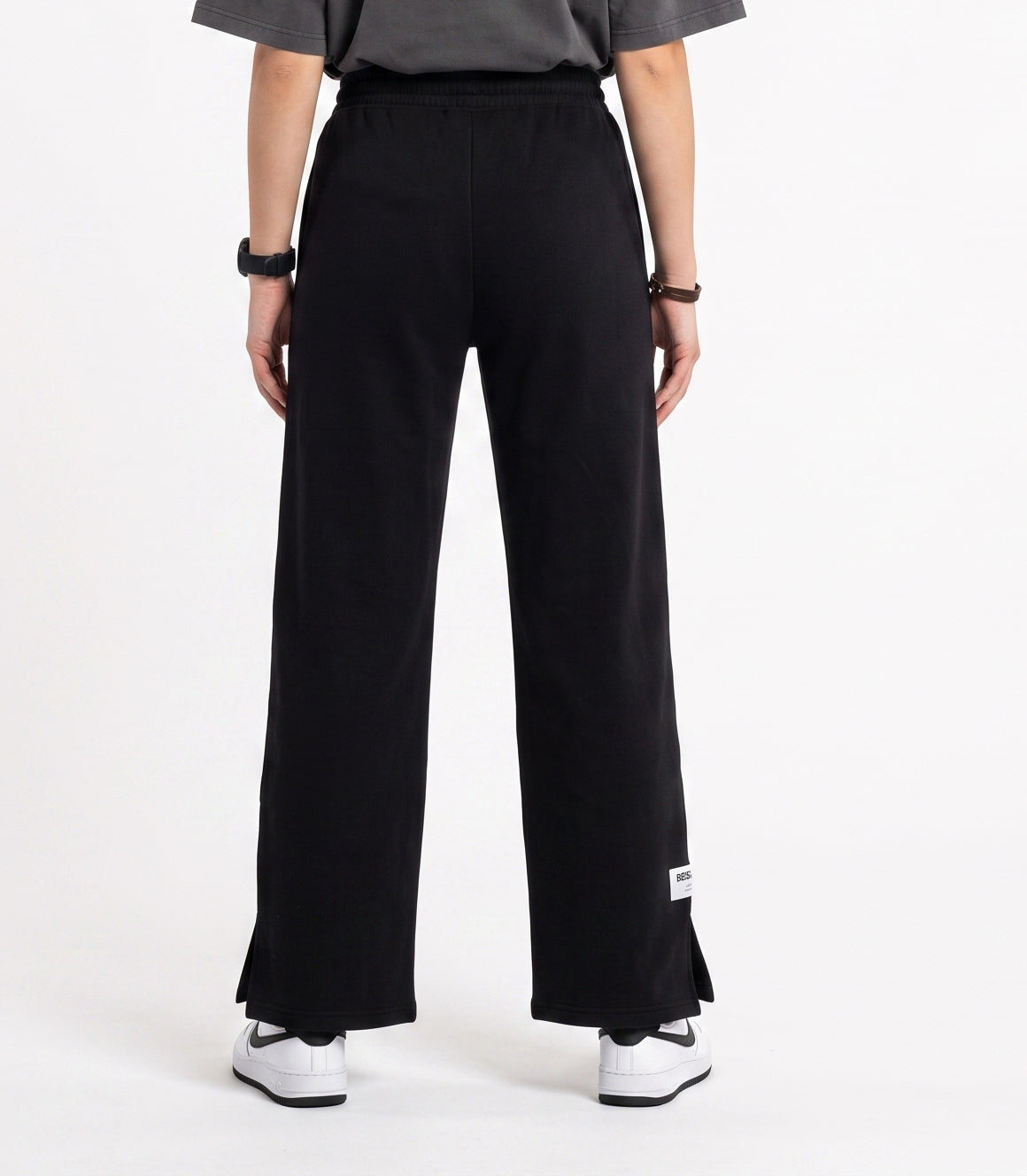 Women'S Black Wide-Leg Pants - Black