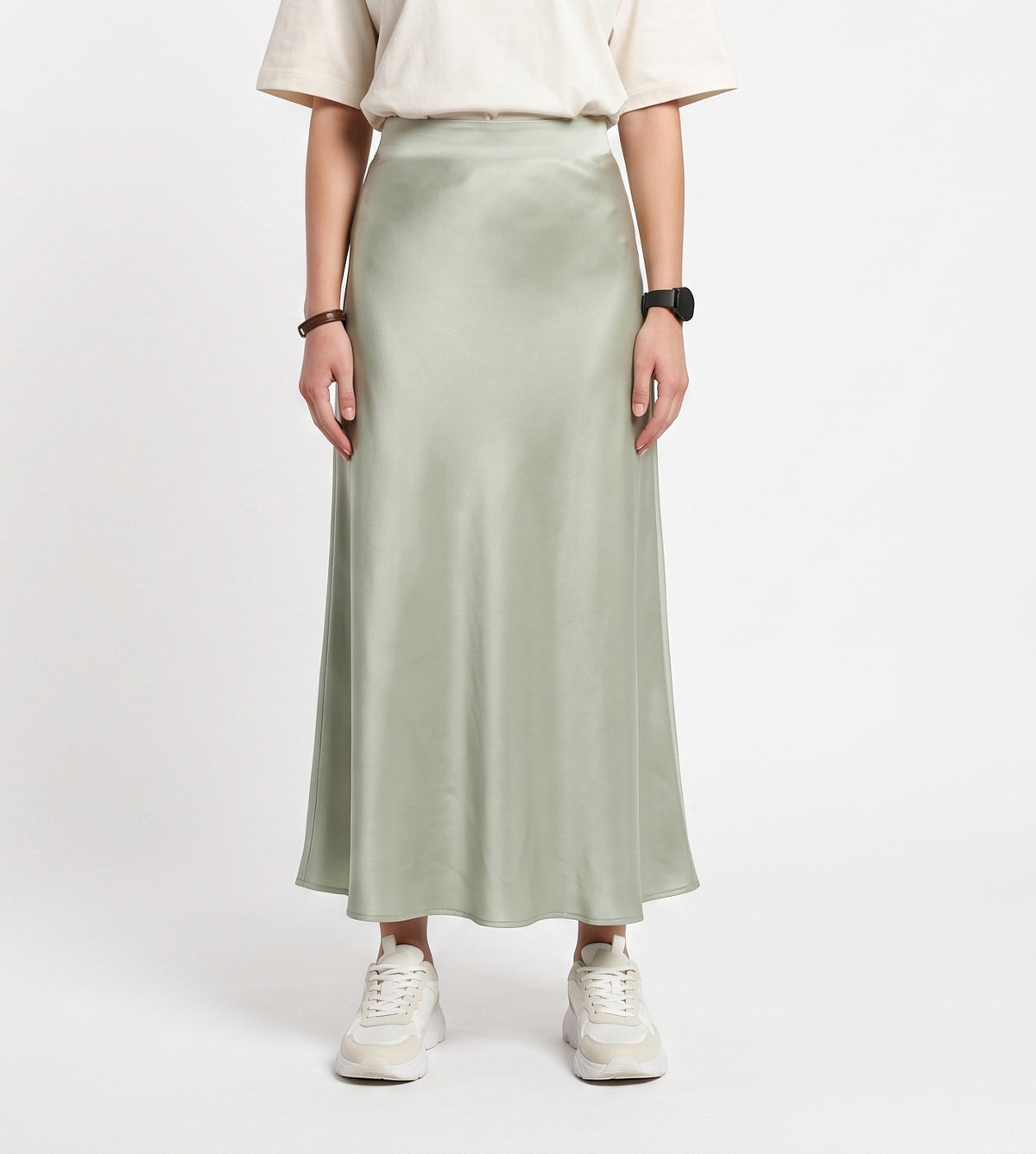 Women'S Sage Green Wide-Leg Pants - Green