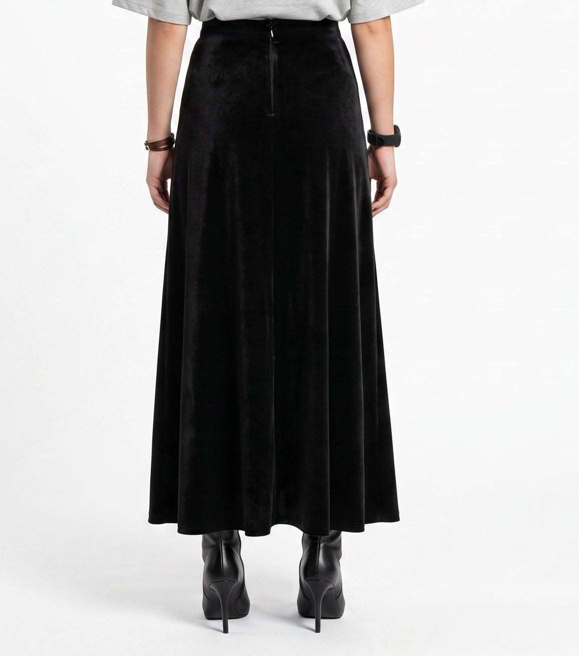 Women'S Black Pleated Wide-Leg Pants - Black