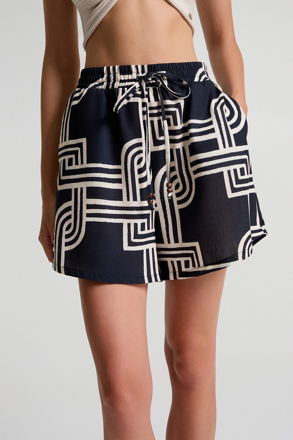BSB High-Waisted Printed Shorts