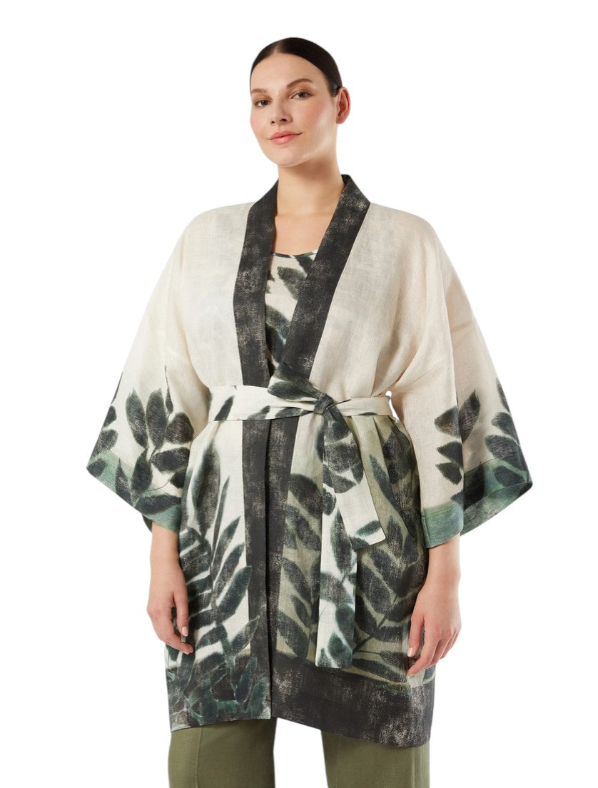 Marina Rinaldi Linen canvas kimono tunic