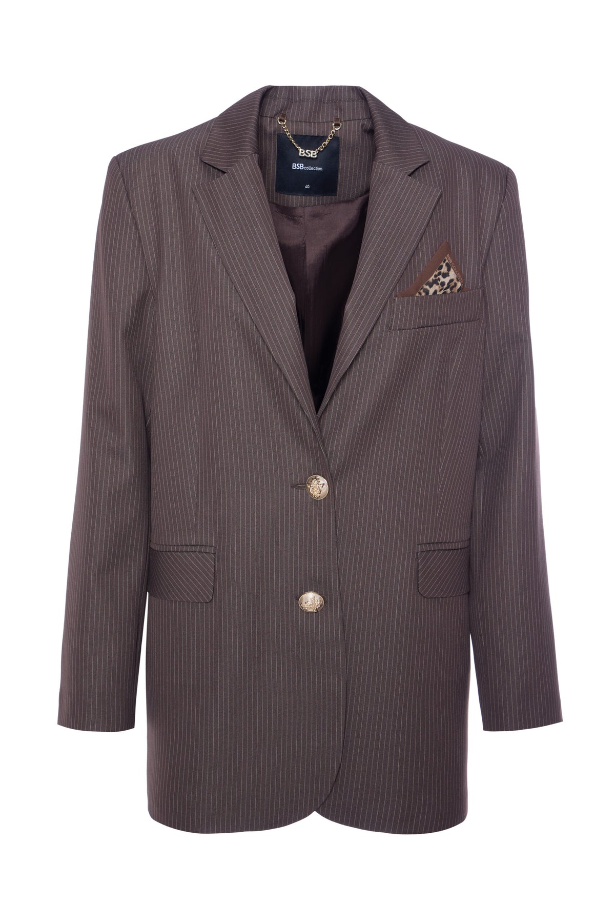 BSB Striped blazer with long sleeves