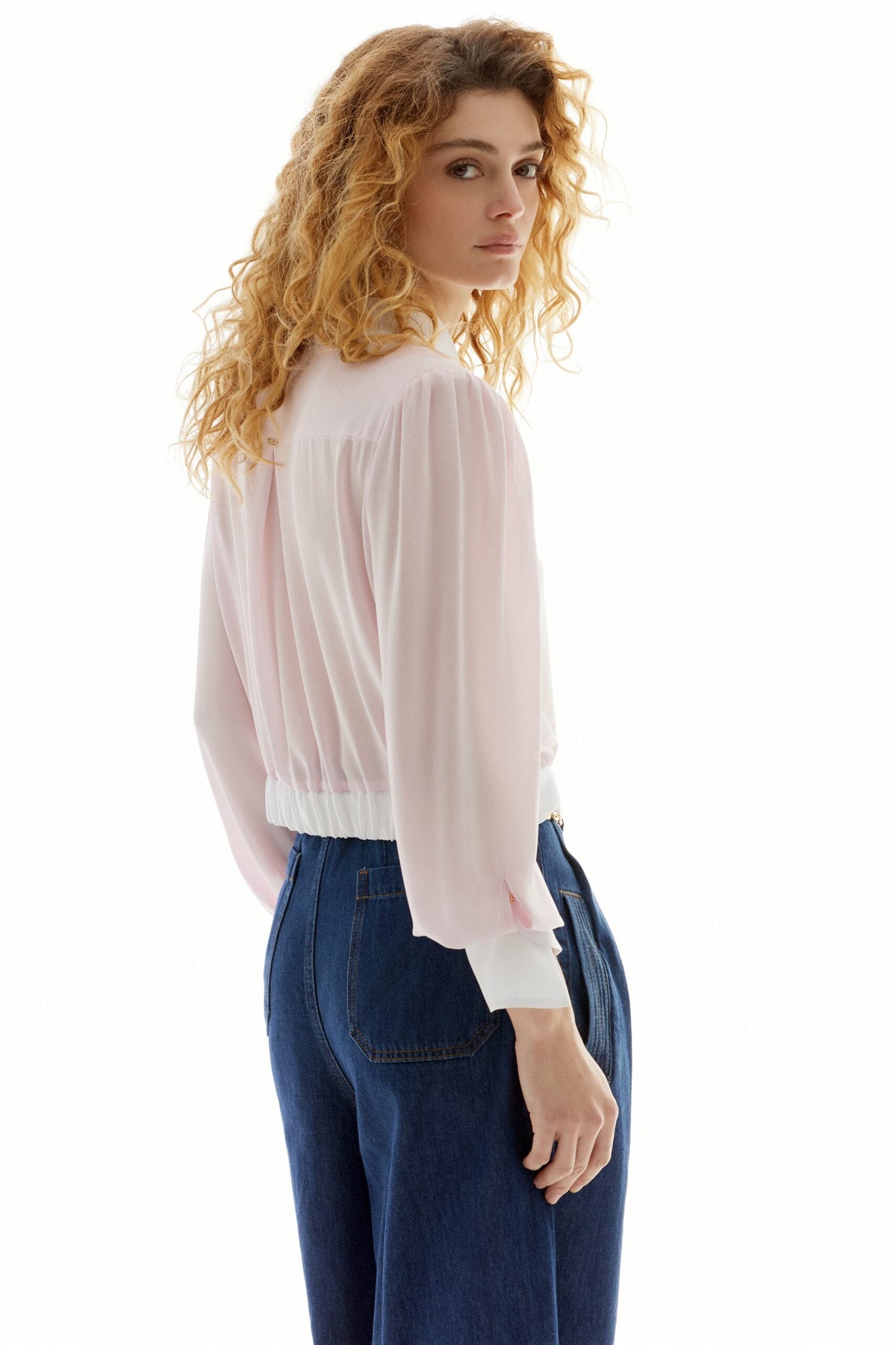 BSB Cropped blouse with buttons