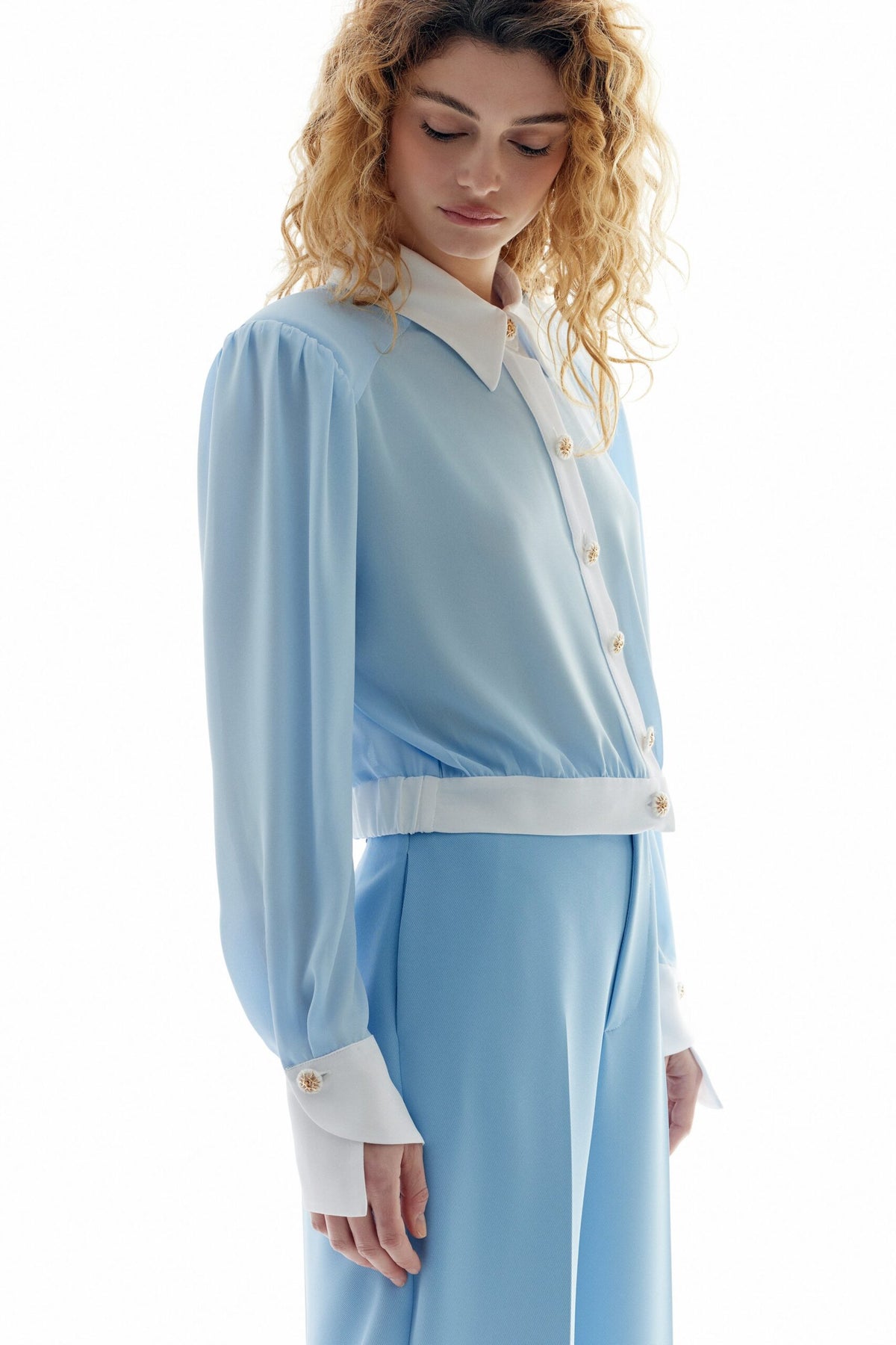 BSB Cropped blouse with buttons
