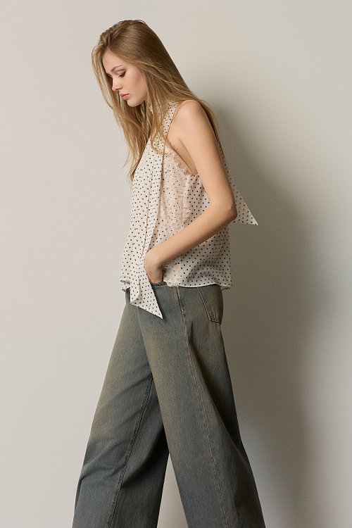 BSB Polka dot halter neck top