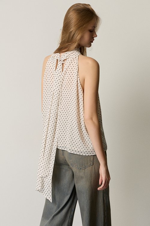 BSB Polka dot halter neck top