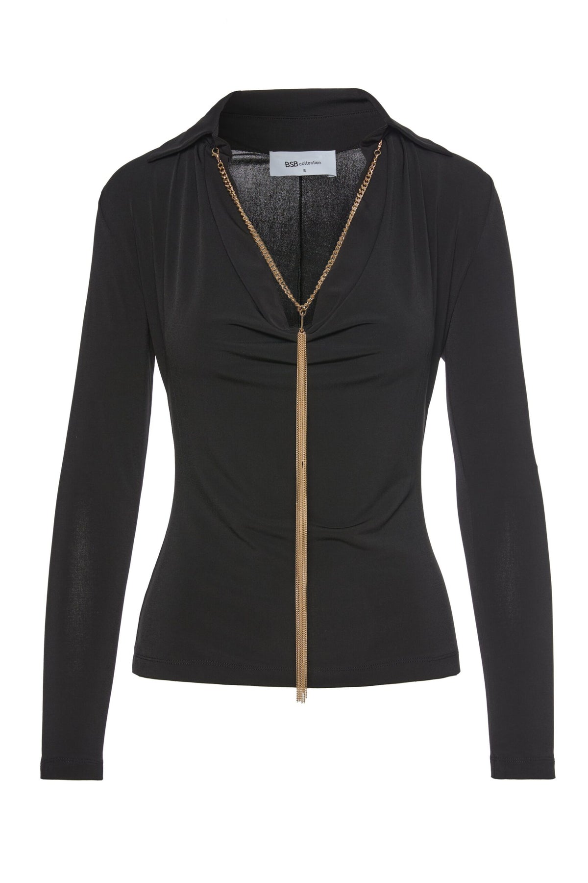 BSB Draped blouse with chain