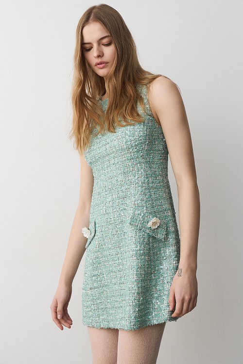 BSB Mini tweed sequined dress