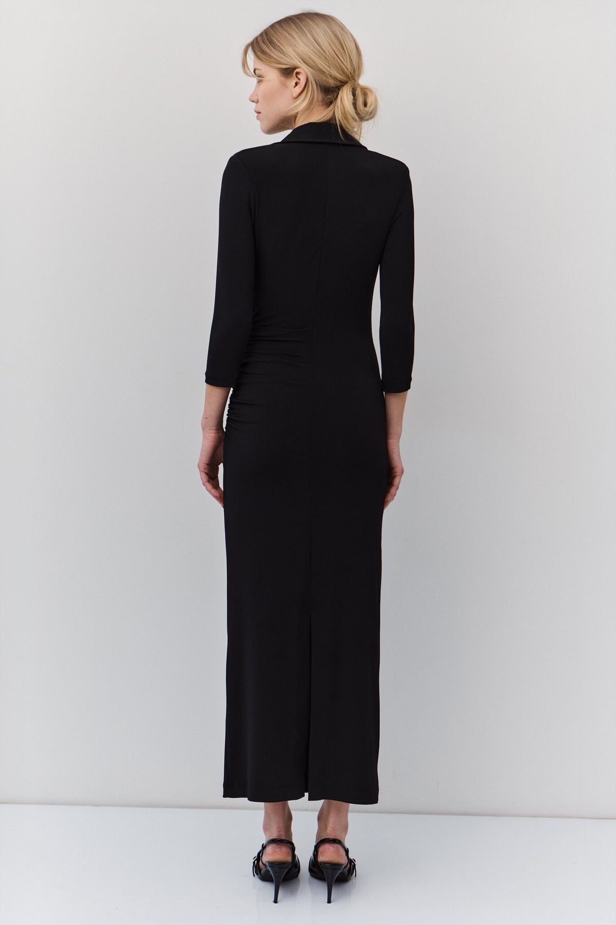 BSB Draped midi dress with chain