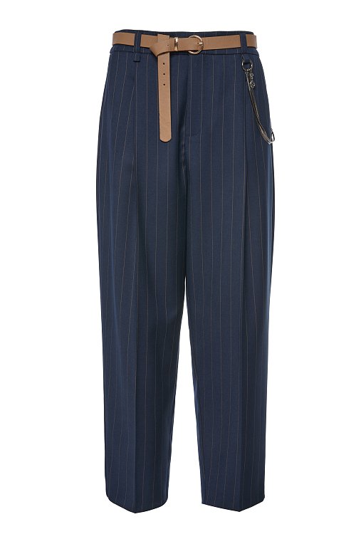 BSB Striped trousers with belt and chain