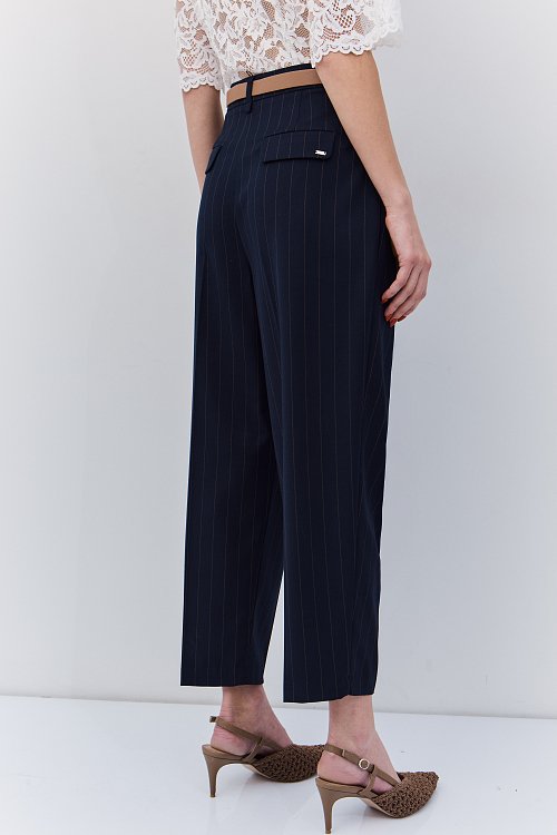 BSB Striped trousers with belt and chain