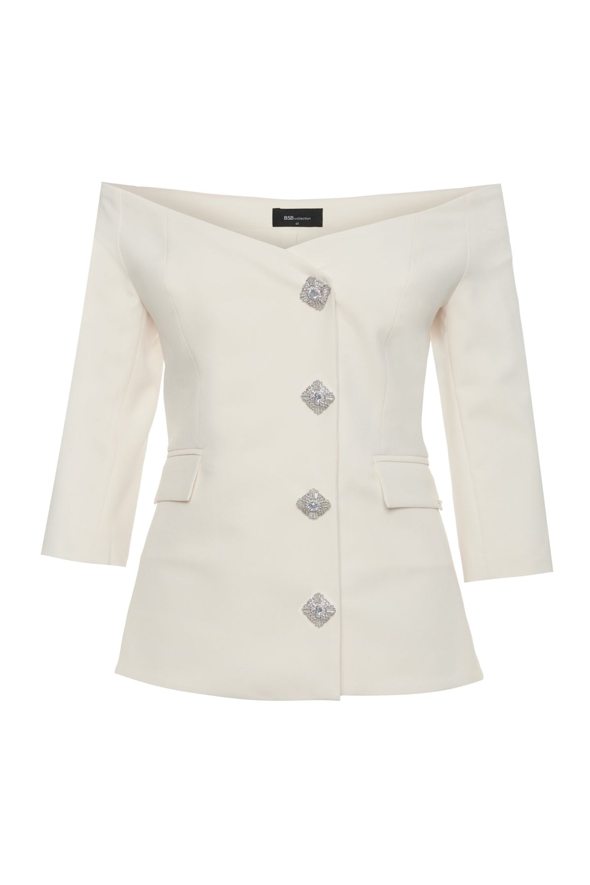 BSB Off shoulders blazer with 3/4 sleeves