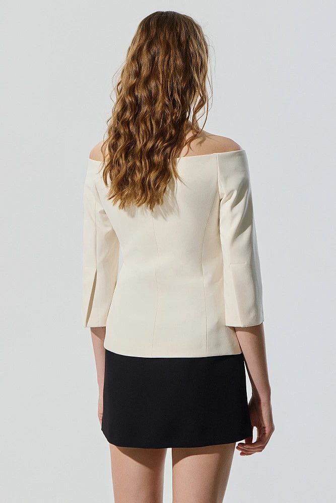 BSB Off shoulders blazer with 3/4 sleeves
