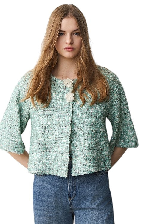 BSB Tweed sequined bolero