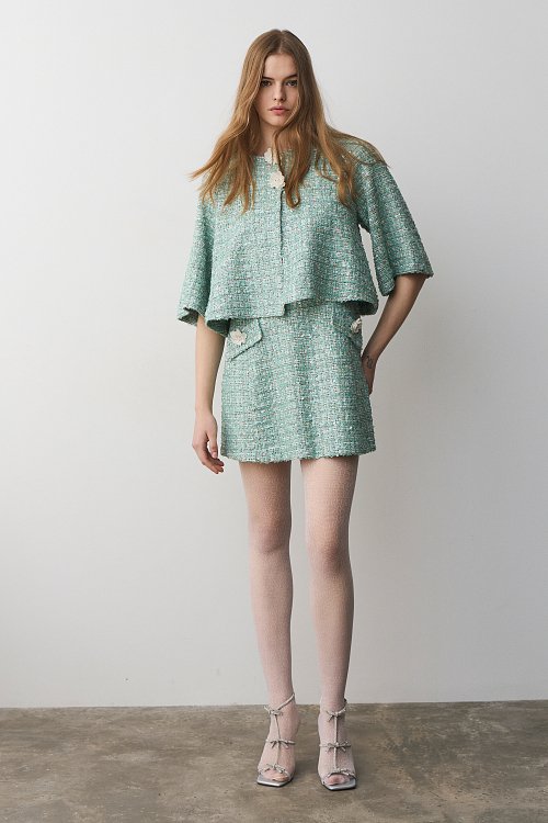 BSB Tweed sequined bolero