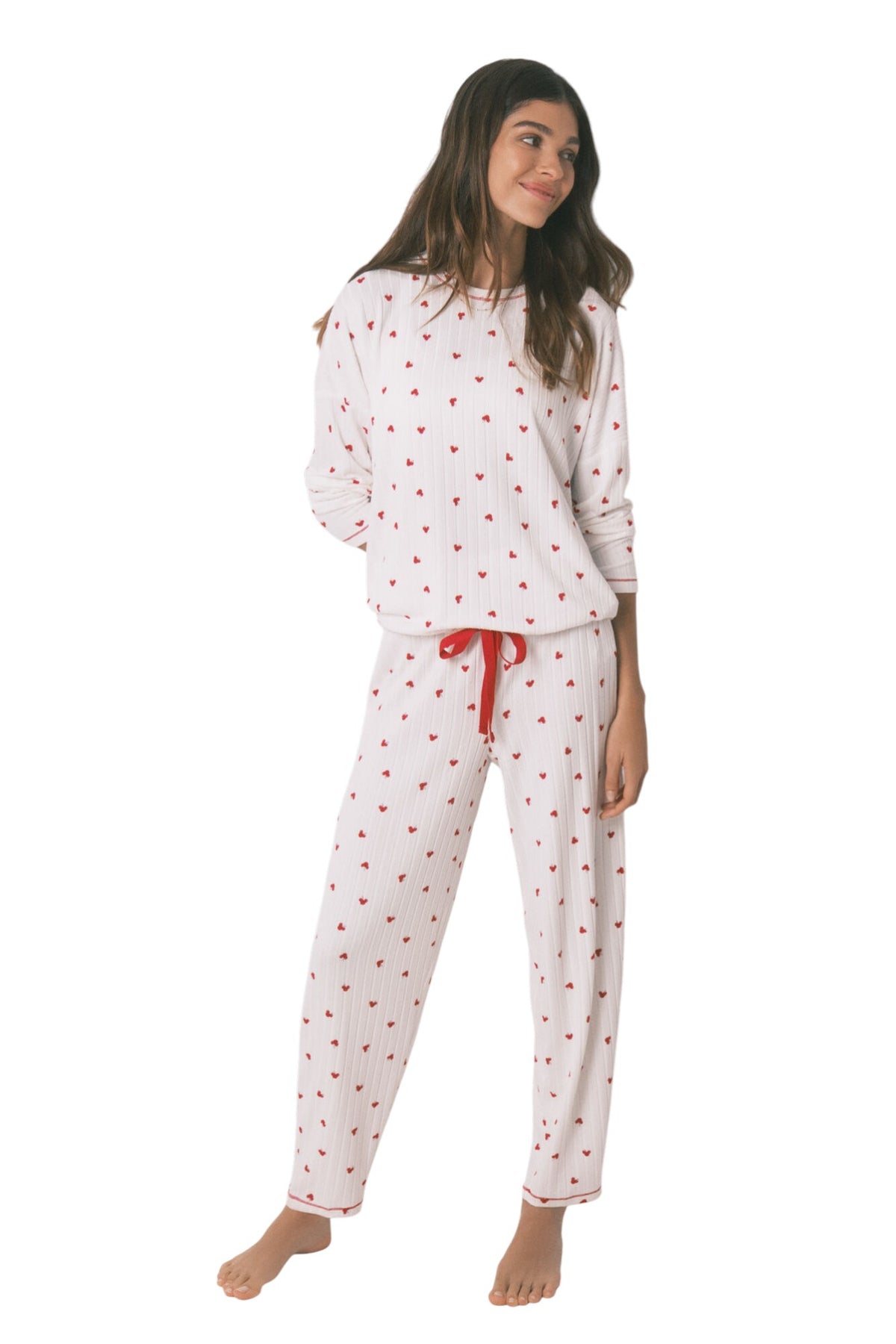 Women Secret Mickey Cherry Print Long Pyjamas