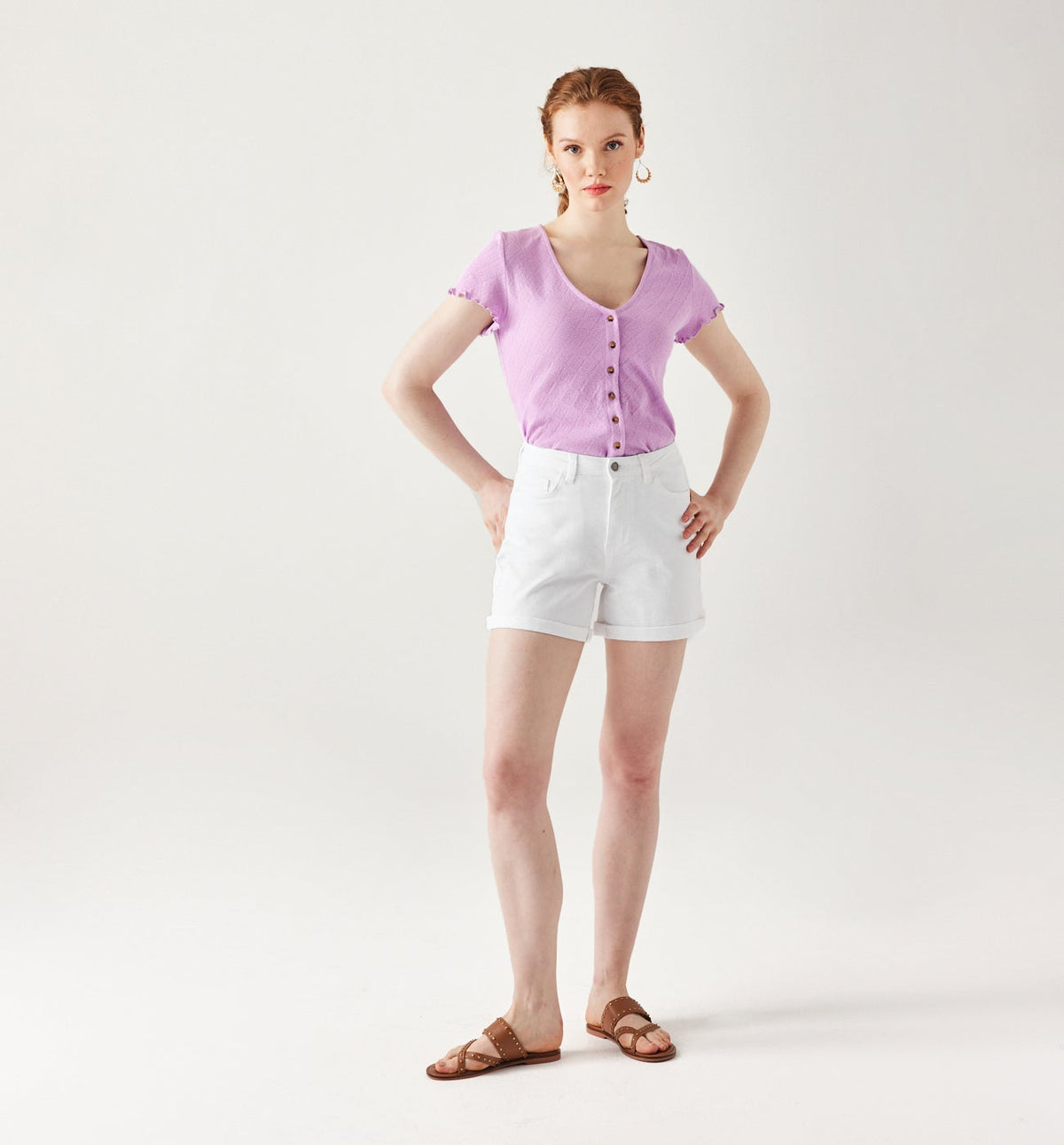Promod Plain Canvas Shorts